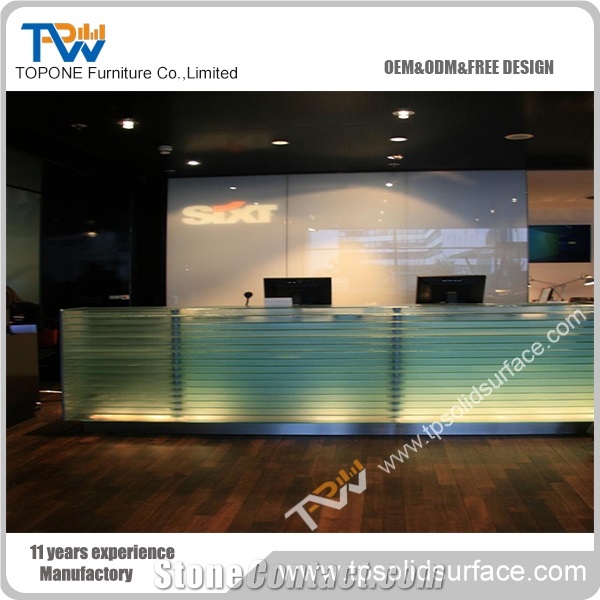 Strd-026 Solid Surface/Artificial Marble Beauty Salon Counter Design