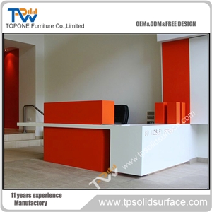 Thermoforming Shape Solid Surface/Man-Made Curved Reception Desk