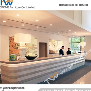 Thermoforming Shape Solid Surface/Man-Made Stone Modern Retail Counters