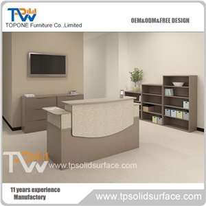Top Glass Commercial Center Solid Surface/Man-Made Stone Solid Surface Adjustable Standing Desk