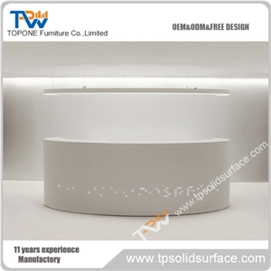 Translucent Inside Lighting Solid Surface/Man-Made Ready Made Counter
