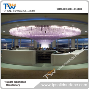 Translucent Inside Lighting Solid Surface/Man-Made Ready Made Counter