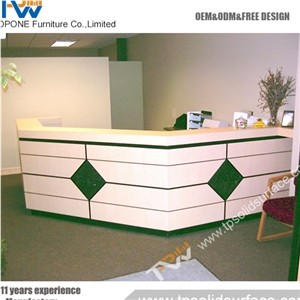 Transparent Inside Lighting Solid Surface/Man-Made Gloss Reception Desks
