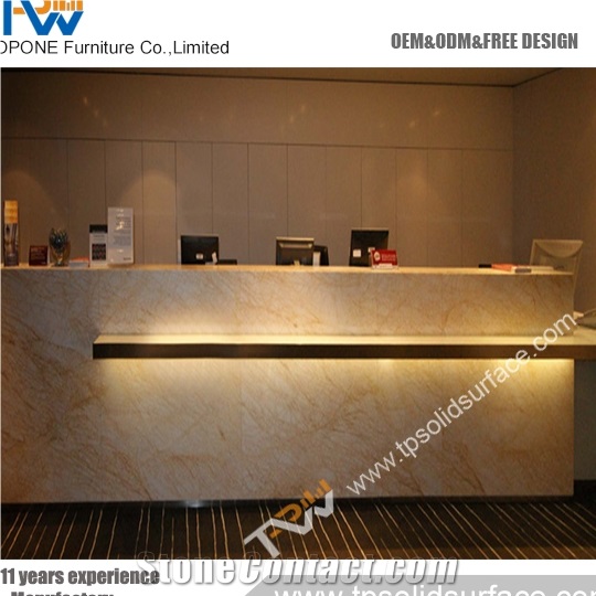 Twisted S-Shaped Solid Surface High End Salon Furniture