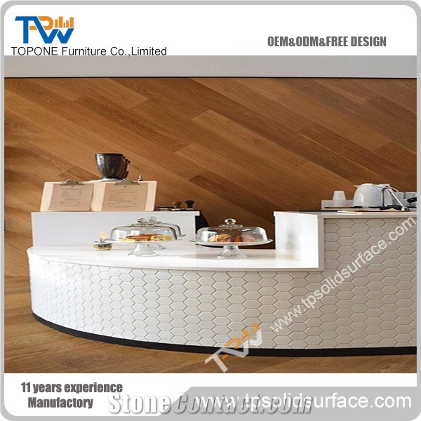 Twisted Slim Design Man-Made Stone/Solid Surface Beauty Saloon Furniture
