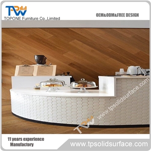 Twisted Slim Design Man-Made Stone/Solid Surface Beauty Saloon Furniture