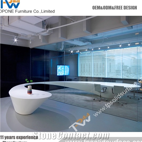 Unqiue Polygonous Style Solid Surface/Man-Made Stone Cosmetic Reception Desk
