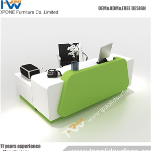 Voguish Low-Key Style Solid Surface/Man-Made Stone Bank Counter Table