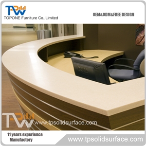 White Flower Carved Reception Desk with Office Reception Table Design for Salon Reception Desk