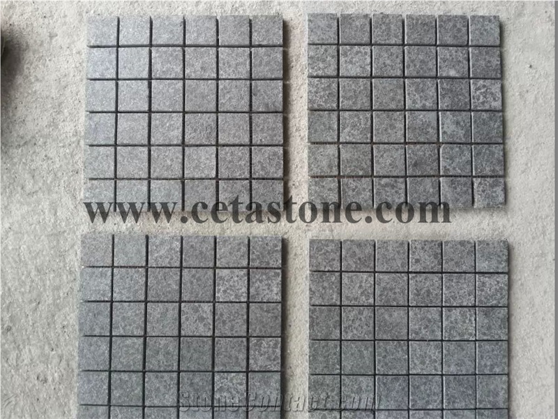 Black Basalt Paver Set&Black Basalt Flamed Cobblestone&Meshed Cobblestone&Black Basalt Cobblestone&Basalt Cube Stone