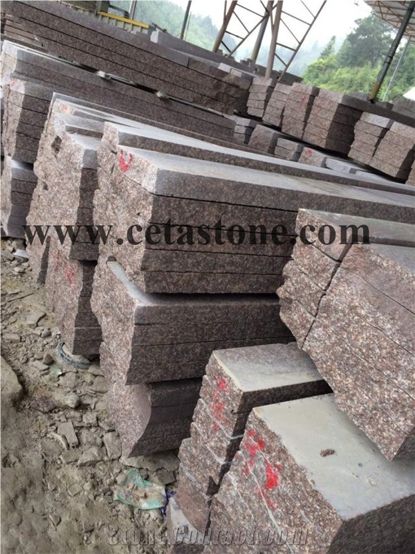 G687 Road Stone&Pink Granite Kerbs&Granite Kerb Stone&Side Stone&Curbstone