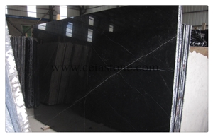 Less Vein Nero Black&Black Marble &Nero Margiua Marble &Black Margiua Marble for Tiles&China Black Marble &Black Tiles for Wall&Negro Marquina Flooring Cover