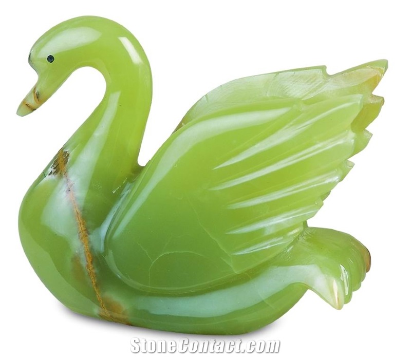 Green Onyx Swan
