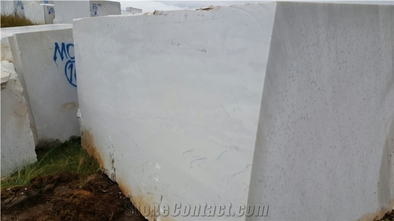 Bianco Sivec Marble Blocks, Prilep White Marble