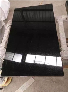 China Natural Building Stones Shanxi Black Granite Polished Slabs & Tiles Nero Assoluto Gang-Sawn Wall Cladding Covering, Cut-To-Size