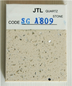 Beige Color Quartz Stone Tiles, Engineered Quartz Slabs