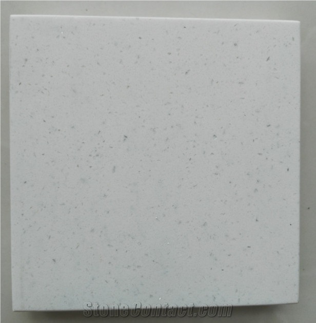 Popular Single Quartz Stone Slabs & Tiles, China White Quartz