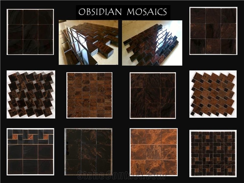Obsidian Mosaic From Armenia 503476 Stonecontact Com