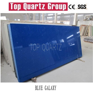 Blue Galaxy Quartz Stone Slabs, Artificial Blue Starlight Quartz Stone Slabs