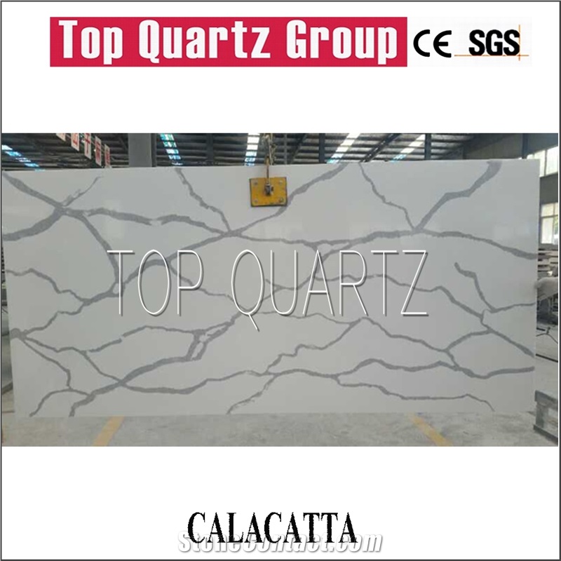 Calacatta White Artificial Quartz Stone Slab,Calacatta White