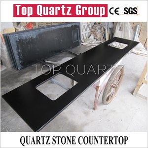 Hot Sales Black Quartz Stone Countertop,Kitchen Counter Top