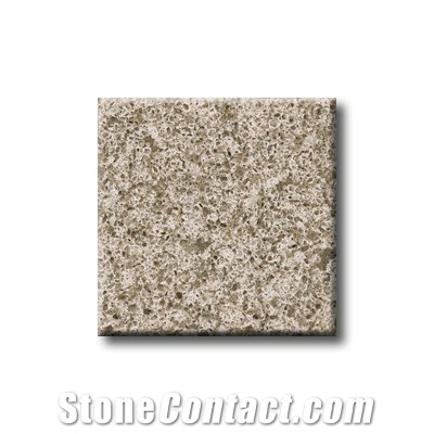 Olive Green Artificial Quartz Stone Slabs for Counter Tops