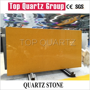 Orange Starlight Quartz Stone Slabs, Solid Surface Engineered Stone
