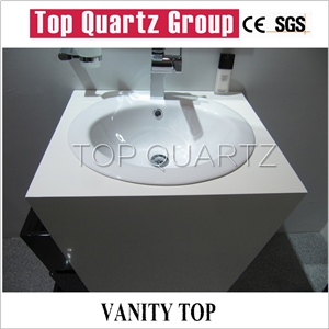 Pure White Quartz Stone Vanity Top