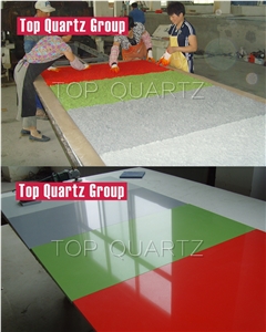 Pure White Red Green Gray Quartz Stone Slabs - Pure Series