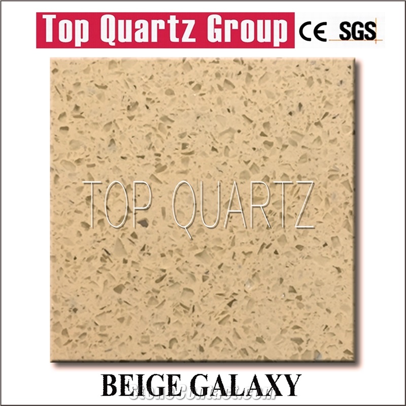 Q1201 Beige Galaxy Quartz Stone