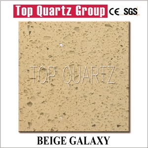 Q1202 Beige Galaxy Quartz Stone Slabs & Tiles