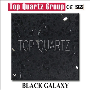 Q1402 Black Starlight Quartz Stone Slabs & Tiles
