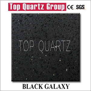 Q1404 Black Galaxy Quartz Stone Slabs & Tiles