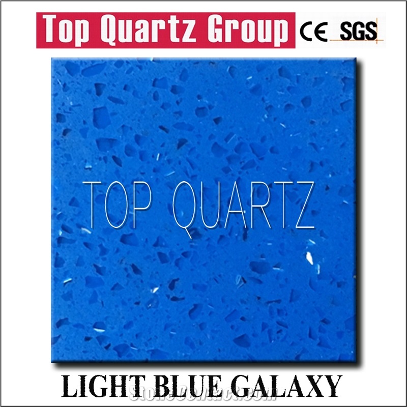 Q1601 Light Blue Starlight Quartz Stone Slabs & Tiles