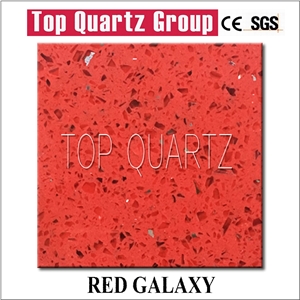 Q1802 Red Galaxy Quartz Stone Slabs & Tiles