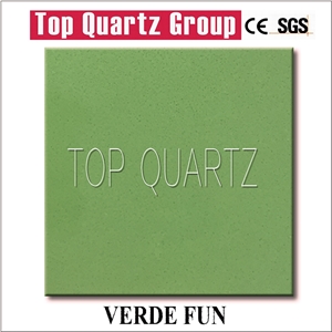 Q3721 Verde Fun Small Grain Quartz Stone Slabs & Tiles