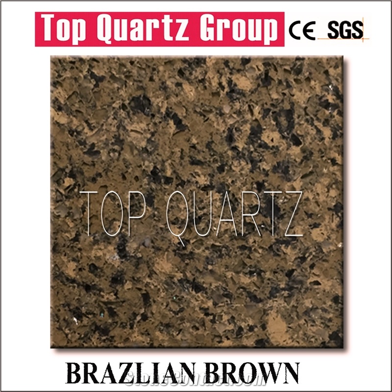 Q4522 Brazlian Brown Quartz Stone,Artificial Quartz Stone Slabs,Quartz Stone for Countertops