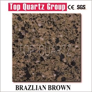 Q4523 Brazlian Brown Quartz Stone,Artificial Quartz Stone Slabs,Quartz Stone for Countertops