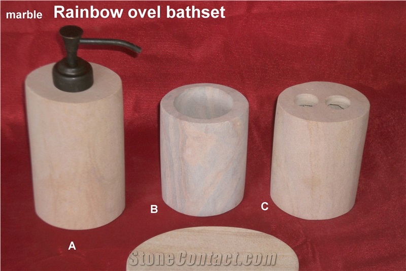Rainbow Sandstone Bathroom Set