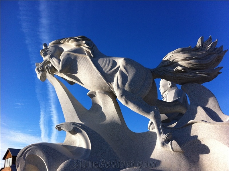 Mongolia White Granite Sky" Horse