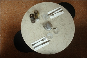 Trani Biancone, Pollinger Tuff, Jura Limestone Interior Work, Restoration Columns and Terrazzo Floor