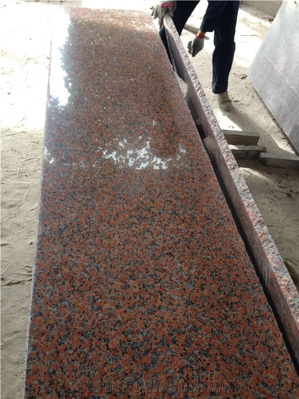 G562 Granite, China Shandong Laizhou Red Granite Slab, Granite Tile, Natural Stone, Building Stone, Wall Cladding Tile, Floor Tile, Interior Stone