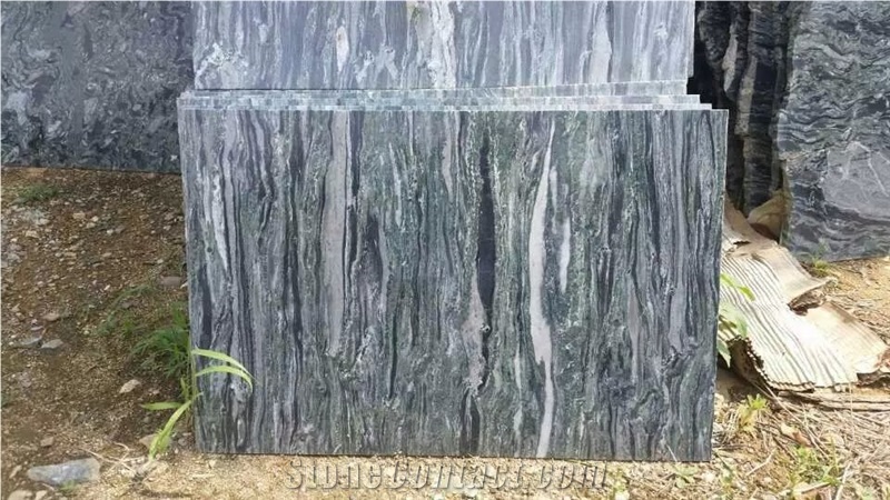 Sea Wave Green Granite, Yunnan Green Granite,Sewweed Green,Verde Nuvolato,Wave Multicolor Green, China Green Granite Slabs Polishing, Polished Wall Floor Covering Tiles, Walling, Flooring, Pattern