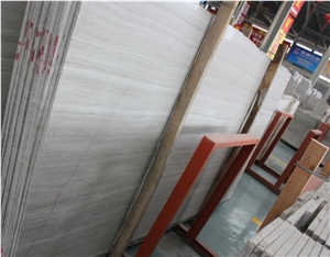 White Wooden Marble, China Shandong Laizhou White Marble Slab, Marble Tile, Building Stone, Wall Cladding Tile, Floor Tile, Interior Stone
