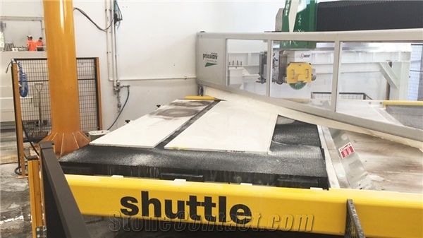Cut & Jet Shuttle-Saw + waterjet + Bridge Cut & Move + automatic rotating table system