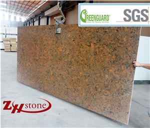 Brown Marble Look Quartz Stone Solid Surfaces Polished Slabs Tiles Engineered Stone Artificial Stone Slabs for Hotel Kitchen,Bathroom Backsplash Walling Panel Customized Edge