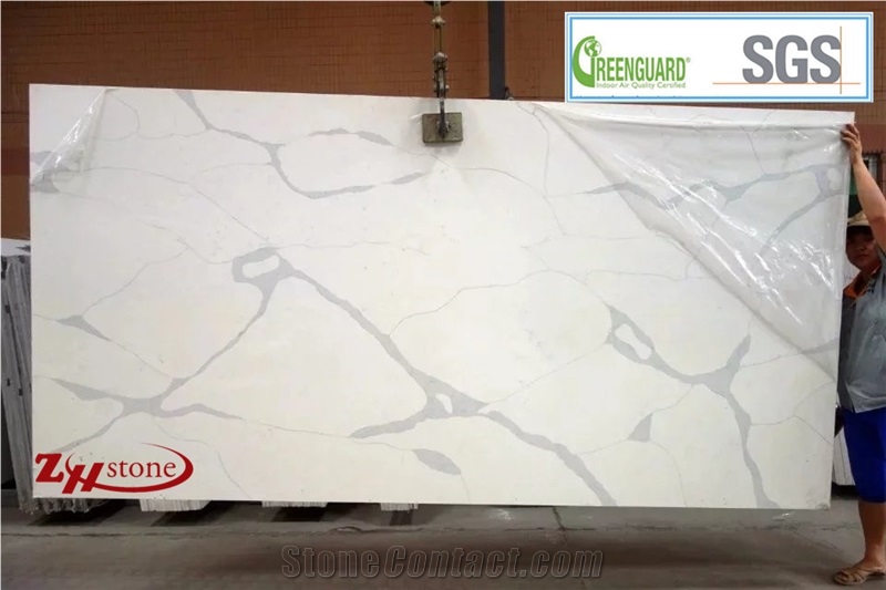 Calacatta White Artificial Stone Marble Texture