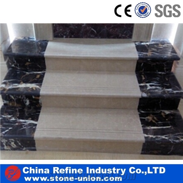 Beige Marble , Marble Stair Steps And Risers