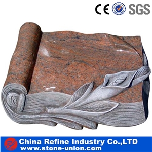 China Factory European Signle Heart Monument G654 Black Granite Tombstone & Headstone