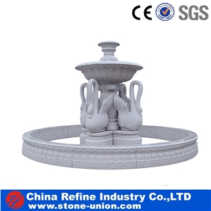 Hand Carved Large Water Fountain, White Marble Huge Fountain,Marble Sculptured Fountain,White Marble Fountains